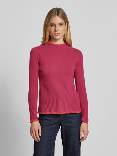 Peek & Cloppenburg Christian Berg WomanWollpullover Mit Stehkragen In Pink