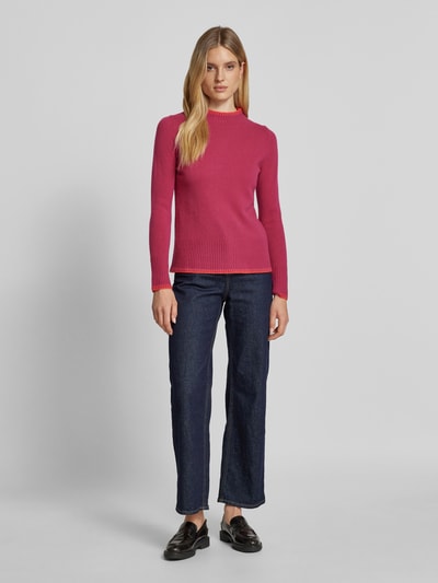 Peek & Cloppenburg Christian Berg WomanWollpullover mit Stehkragen in pink