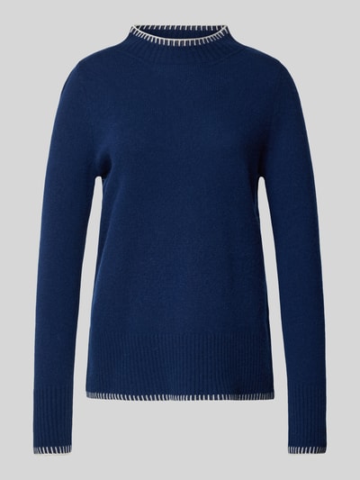 Peek & Cloppenburg Christian Berg WomanWollpullover Mit Stehkragen In Dunkelblau