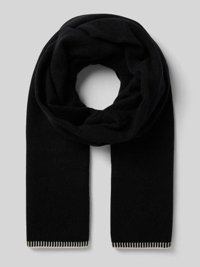 Peek & Cloppenburg Christian Berg WomanWollschal mit Ziernähten in black