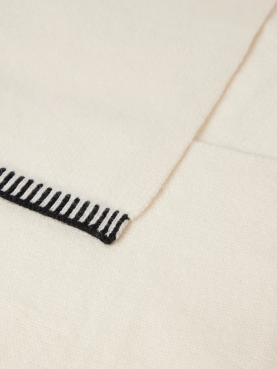 Peek & Cloppenburg Christian Berg WomanWollschal Mit Ziernähten In Offwhite