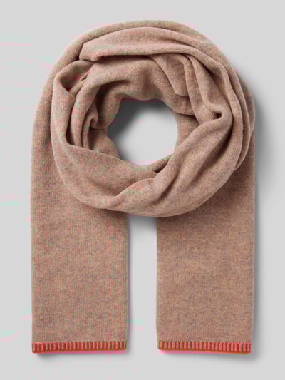 Peek & Cloppenburg Christian Berg WomanWollschal mit Ziernähten in sand melange