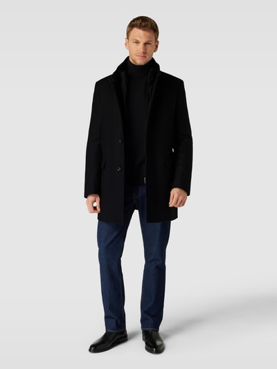 Peek & Cloppenburg CinqueMantel mit Innenfutter aus Kunstfell Modell 'Taste' in black