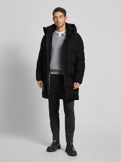 Peek & Cloppenburg CinqueMantel mit Kapuze Modell 'Thermal' in black