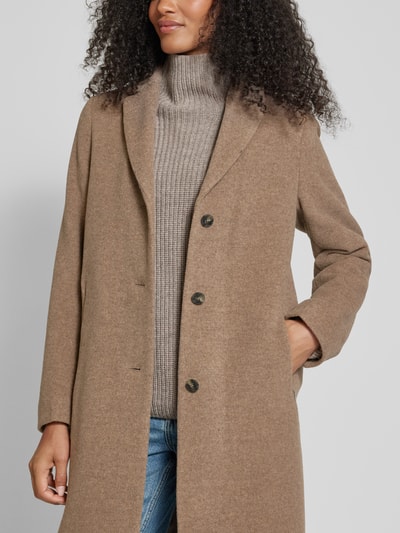 Peek & Cloppenburg CinqueWollmantel Im Double-Layer-Look Modell 'MIRACLE' In Taupe