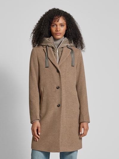 Peek & Cloppenburg CinqueWollmantel Im Double-Layer-Look Modell 'MIRACLE' In Taupe