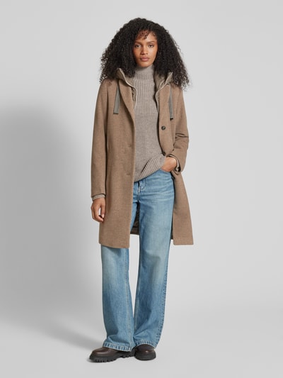 Peek & Cloppenburg CinqueWollmantel im Double-Layer-Look Modell 'MIRACLE' in taupe