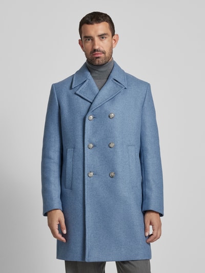 Peek & Cloppenburg CinqueWollmantel Mit Seitlichen Eingrifftaschen Modell 'VALID' In Hellblau