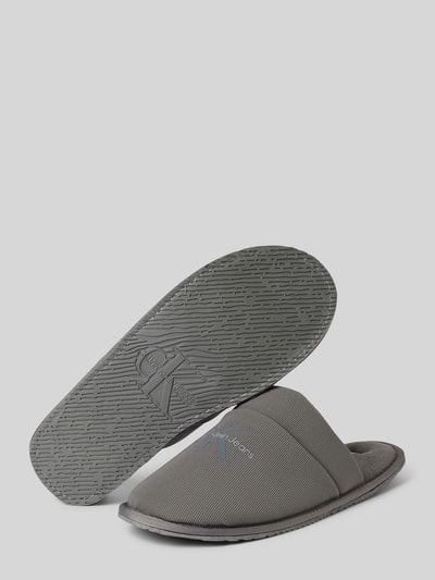 Peek & Cloppenburg CK Calvin KleinHausschuhe Mit Label-Print Modell 'HOTEL' In Hellgrau