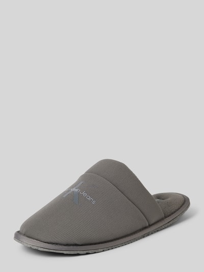 Peek & Cloppenburg CK Calvin KleinHausschuhe mit Label-Print Modell 'HOTEL' in hellgrau