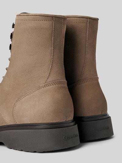 Peek & Cloppenburg CK Calvin KleinLederboots Mit Reißverschluss Modell 'LACE UP' In Beige