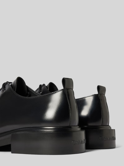 Peek & Cloppenburg CK Calvin KleinLederderby Mit Label-Schriftzug Modell 'LACE UP APRON BRUSH OFF' In Black