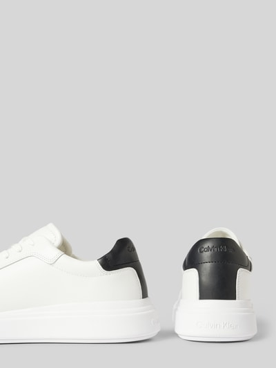 Peek & Cloppenburg CK Calvin KleinLedersneaker Mit Label-Prägung In Weiss