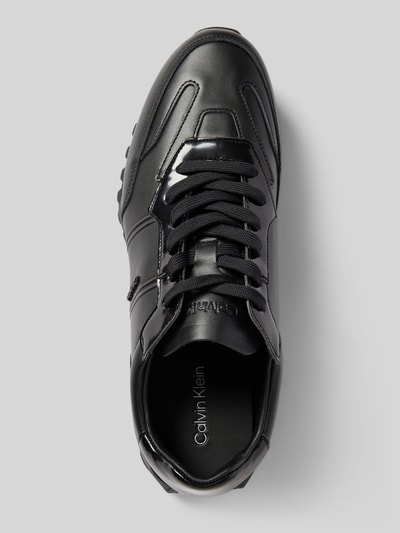 Peek & Cloppenburg CK Calvin KleinLedersneaker Mit Plateausohle Modell 'LOW TOP LACE UP' In Black