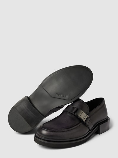 Peek & Cloppenburg CK Calvin KleinMokassins Aus Leder Mit Schnalle In Black