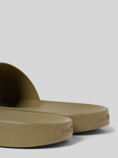 Peek & Cloppenburg CK Calvin KleinSlides Mit Label-Schriftzug Modell 'POOL SLIDE' In Oliv