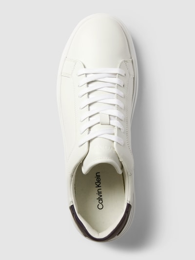 Peek & Cloppenburg CK Calvin KleinSneaker Aus Leder Mit Kontrastbesatz In Weiss