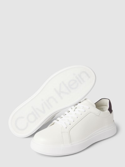 Peek & Cloppenburg CK Calvin KleinSneaker Aus Leder Mit Kontrastbesatz In Weiss