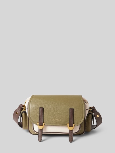 Peek & Cloppenburg CoccinelleHandtasche Mit Label-Print Modell 'CAMPUSTRICOLOR' In Oliv