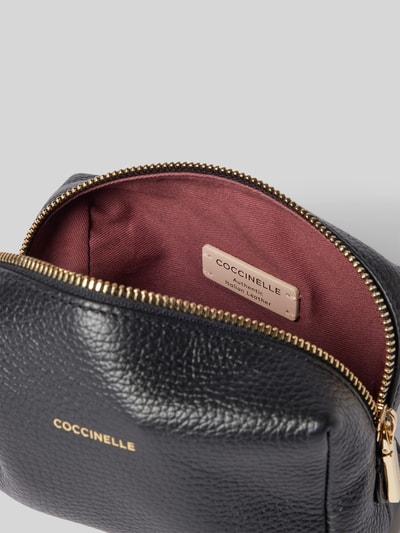 Peek & Cloppenburg CoccinelleKosmetiktasche Aus Leder Mit Label-Detail Modell 'TROUSSE' In Black