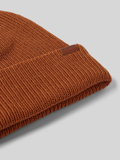 Peek & Cloppenburg COLUMBIABeanie Mit Label-Badge Modell 'PORTSIDE FISHERMAN' In Camel