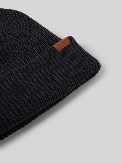 Peek & Cloppenburg COLUMBIABeanie Mit Label-Badge Modell 'PORTSIDE FISHERMAN' In Black