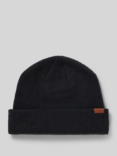 Peek & Cloppenburg COLUMBIABeanie mit Label-Badge Modell 'PORTSIDE FISHERMAN' in black