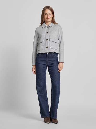 Peek & Cloppenburg commaJacke mit Umlegekragen in mittelgrau Peek & Cloppenburg commaJacke mit Umlegekragen in mittelgrau