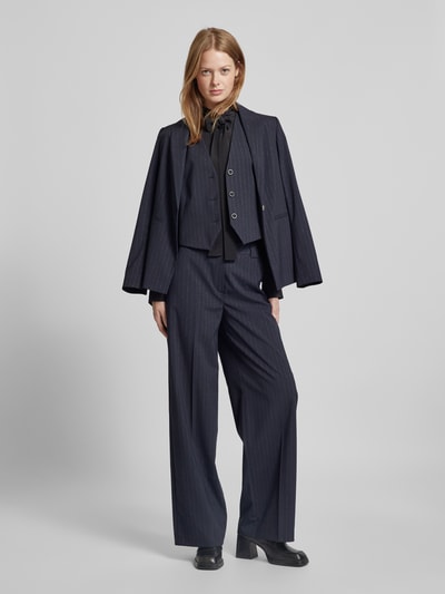 Peek & Cloppenburg commaRegular Fit Stoffhose mit Bügelfalten in marine