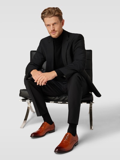 Peek & Cloppenburg DIGELDerby-Schuhe aus Leder Modell 'SEBASTIAN' in cognac