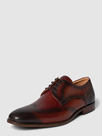 Peek & Cloppenburg DIGELDerby-Schuhe Aus Leder Modell 'SELLENG' In Cognac