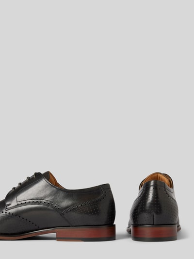 Peek & Cloppenburg DIGELDerby-Schuhe Aus Leder Modell 'SELLENG' In Dunkelgrau