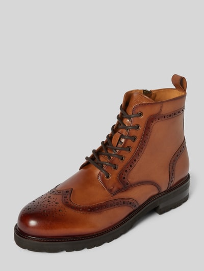 Peek & Cloppenburg DIGELSchnürboots aus echtem Leder Modell 'Spencer' in cognac