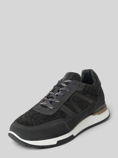 Peek & Cloppenburg DIGELSneaker aus Leder-Textil-Mix Modell 'Swift' in mittelgrau