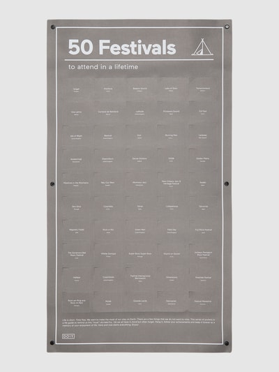 Peek & Cloppenburg DoiyInteraktives Poster aus Papier Modell '50 Festivals' in black
