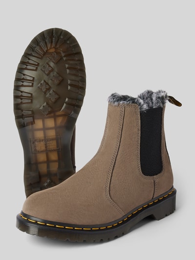 Peek & Cloppenburg Dr. MartensChelsea Boots Aus Leder Mit Innenfutter Modell 'Leonore' In Khaki