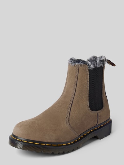 Peek & Cloppenburg Dr. MartensChelsea Boots aus Leder mit Innenfutter Modell 'Leonore' in khaki
