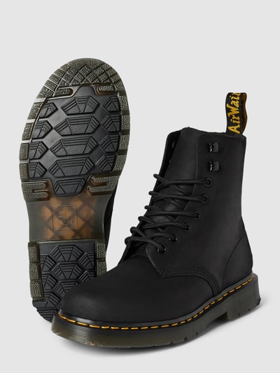 Peek & Cloppenburg Dr. MartensSchnürboots Aus Leder Mit Ziernaht Modell 'WinterGrip' In Black