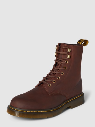 Peek & Cloppenburg Dr. MartensSchnürboots aus Leder mit Ziernaht Modell 'Pascal' in mittelbraun