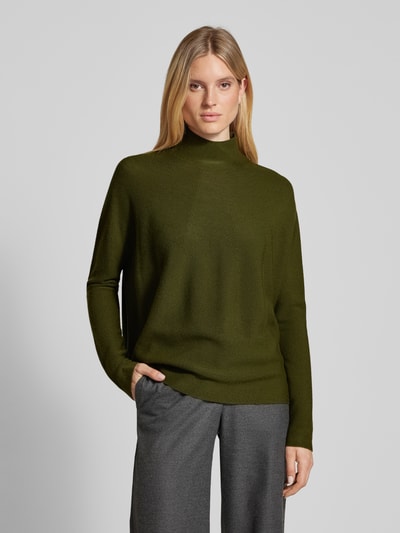 Peek & Cloppenburg DrykornStrickpullover Aus Schurwolle Mit Stehkragen Modell 'LYZA' In Khaki