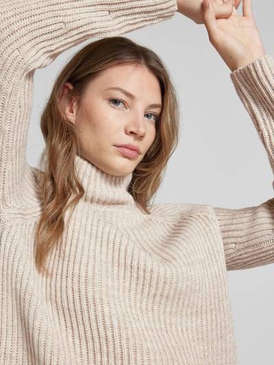 Peek & Cloppenburg DrykornStrickpullover Mit Stehkragen Modell 'ARWEN' In Beige Melange