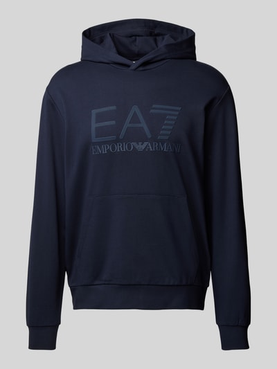 Peek & Cloppenburg EA7 Emporio ArmaniHoodie Mit Label-Print In Marine