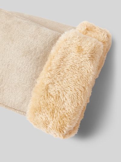 Peek & Cloppenburg EEMFäustlinge Mit Kunstfellbesatz In Beige