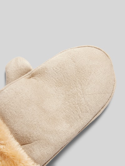 Peek & Cloppenburg EEMFäustlinge Mit Kunstfellbesatz In Beige