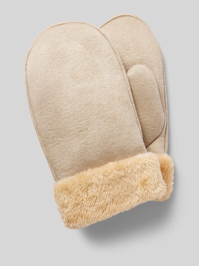 Peek & Cloppenburg EEMFäustlinge Mit Kunstfellbesatz In Beige