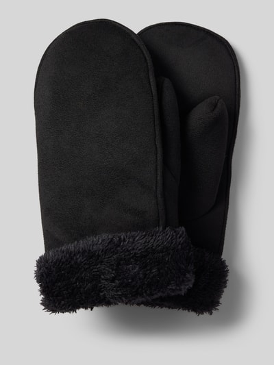 Peek & Cloppenburg EEMFäustlinge mit Kunstfellbesatz in black