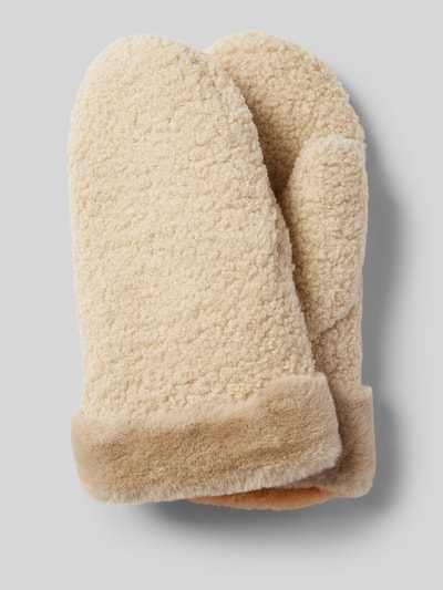 Peek & Cloppenburg EEMFäustlinge mit Teddyfell in beige