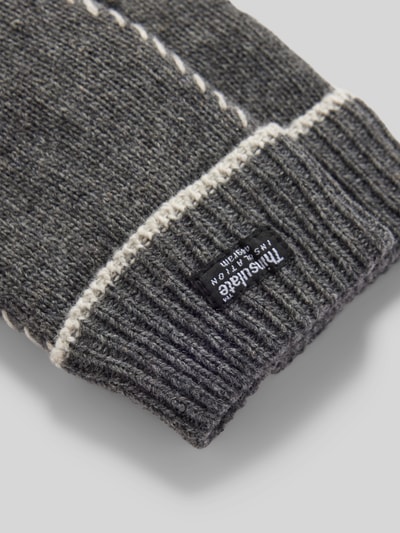 Peek & Cloppenburg EEMHandschuhe Aus Wolle Mit Label-Detail In Anthrazit