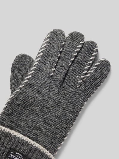 Peek & Cloppenburg EEMHandschuhe Aus Wolle Mit Label-Detail In Anthrazit