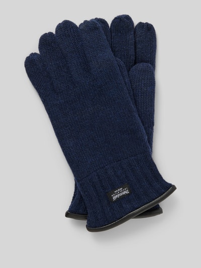 Peek & Cloppenburg EEMHandschuhe aus Wolle mit Label-Detail Modell 'THINSULATE' in marine